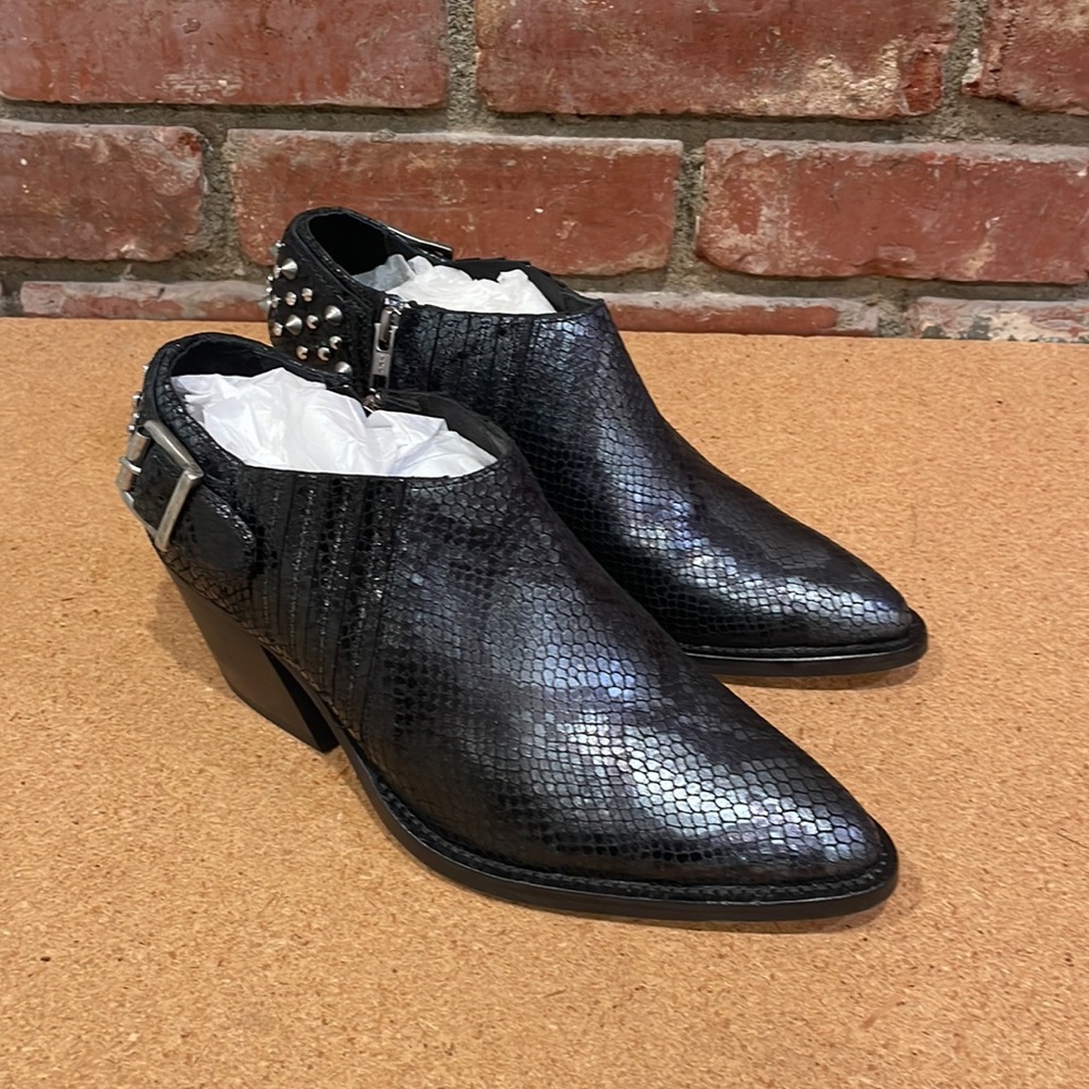 The Kooples Black Ankle Boots Python Leather With… - image 2